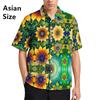 Sommer Hawaiianisches Schwarzes Hemd 3D Sonnenblumen Druck Herrenhemden Lustige Streetwear Camisas De Hombre Unisex Mode Tropische Kleidung