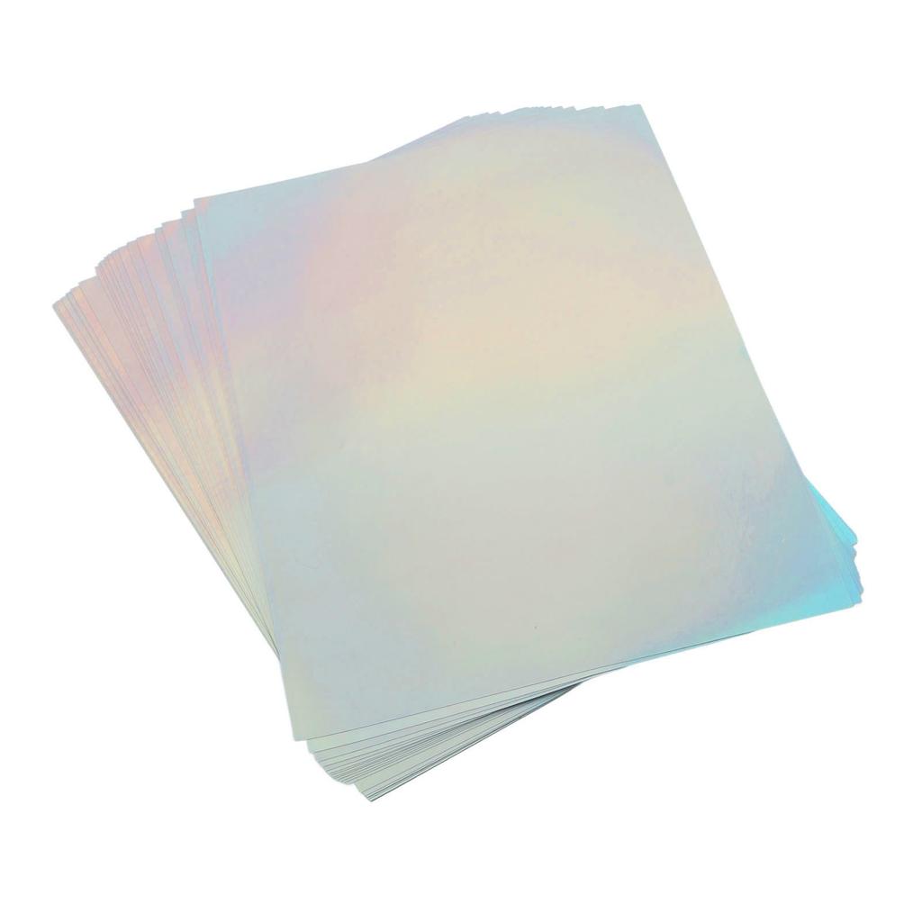 22 Sheets A4 Printable Holographic Sticker Paper Water Proof Inkjet Printer Holographic Stick Adhesive Paper
