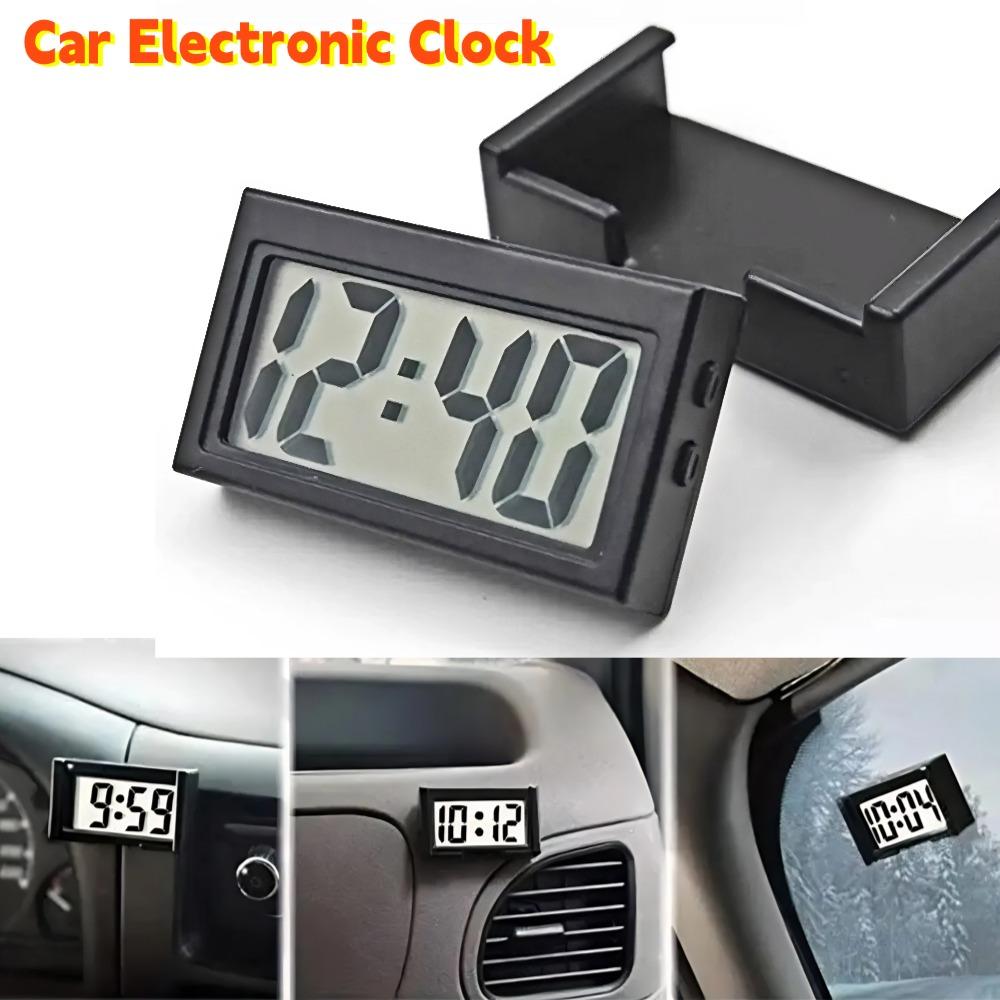 Mini Digitale Klok Auto Dashboard Elektronische Klok Groot Scherm Klok Dashboard Zelfklevend Ornament Voor Vrachtwagen Auto Accessoires