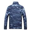 2024 Autumn And Winter New European And American Plus Size Men'S Loose Denim Jacket Jacket Irregular Tie Dye Trendy Men'S Top