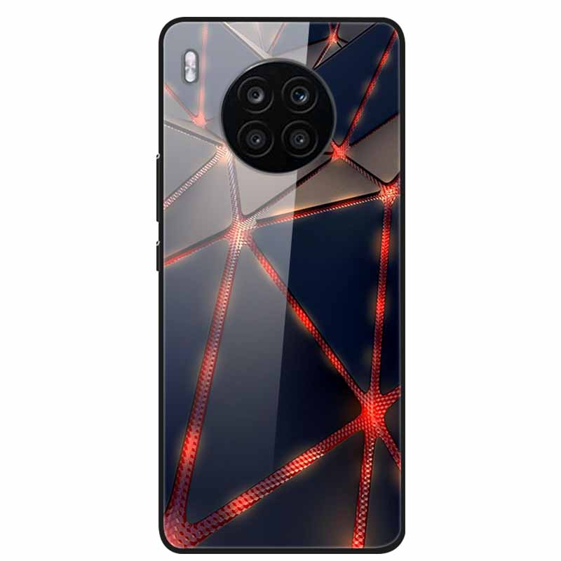 Tempered Glass Cases For Honor 50 Lite Covers Protective Fashion Hard Back Cover for Huawei Honor 50 Lite Phone Cases 50Lite Bag