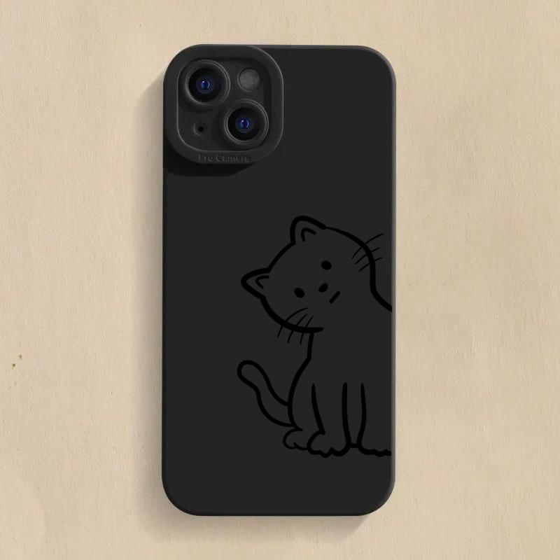 Cute Couple Cats Silicone Soft Phone Case For Samsung Galaxy S25 S24 S23 S22 S21 Ultra Plus FE A06 A26 A32 A33 A56 A34 A54 Cover
