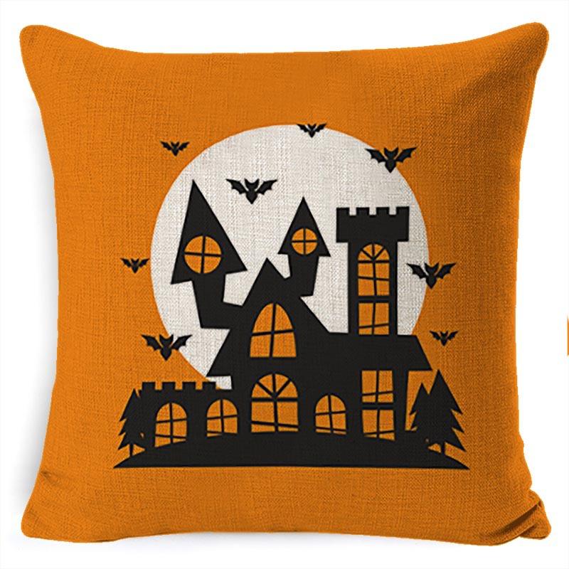 Throw Pillow Halloween Pillow Case Linen Car Cushion Sofa Pillow Case Nordic Style