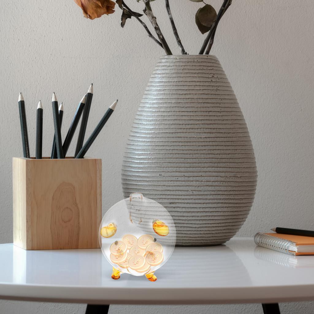 Transparent Creative Piggy Bank Clear Glass Pig Money Pot Desktop Decor Coin Storage Box Glass Piggy Bank Pig Shaped Money Pot