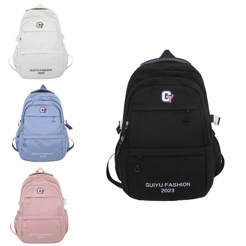 Unisex Nylon Bookbag With Spacious Design And Inner Laptop Sleeve For Daily Commuting