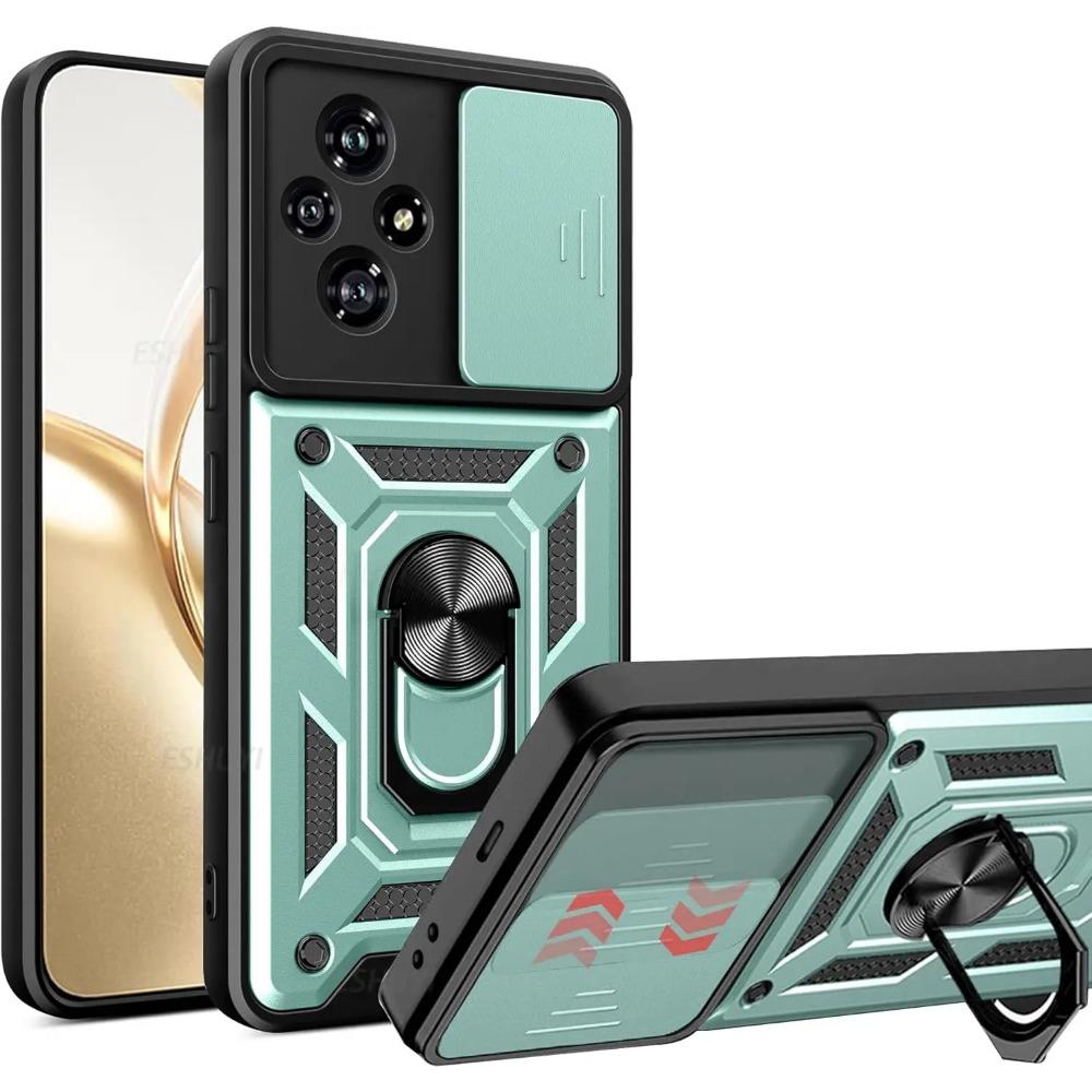 Armor Case for Honor 200 Lite Cover for Honor 200 Pro with Lens Protection with Ring Magnetic Holder Business Full Protection Cover
