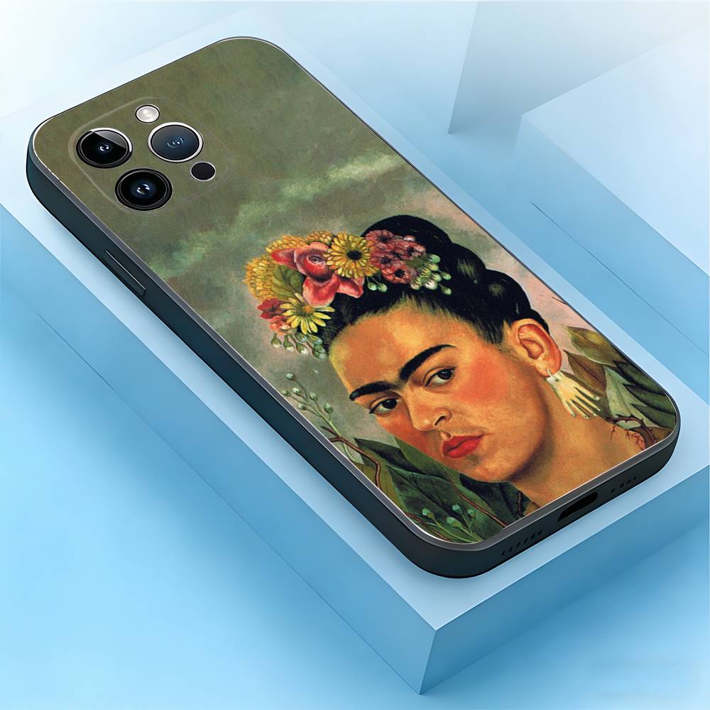

Artist F-Frida K-Kahlos Phone Case For iPhone 17,16,15,14,13,12,11,Air,XR,Pro,Max,Plus,mini,SE Silicone Black Cover iPhone15promax