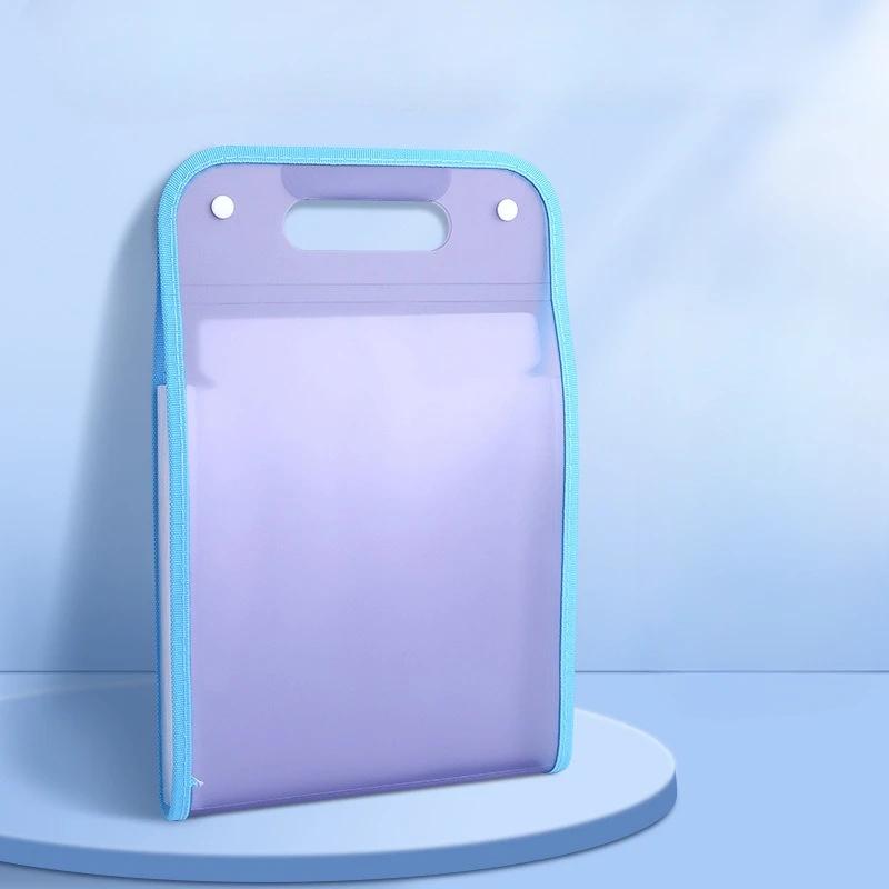 A4 Portable Vertical 13 Grids Organ Bag Large Capacity Multi-layer File Folder Student Data Sorting Folder Storage Bag