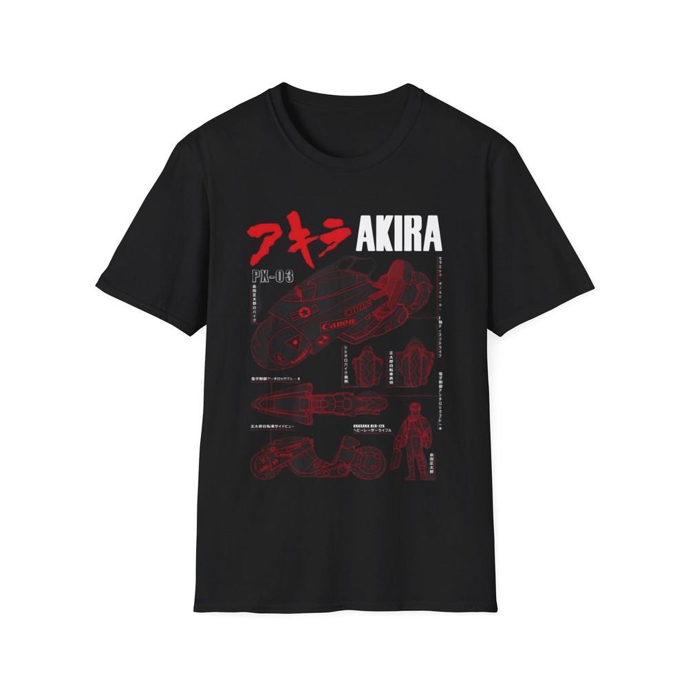 

Akira Kaneda Anime Gift Unisex Softstyle T-Shirt, Cult Movie Vector Motorcycle S