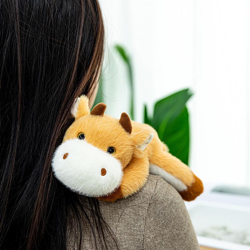 Palm Treasure Series Plush Toy Doll Cute Hippo Simulation Animal Children's Cartoon Doll Keychain