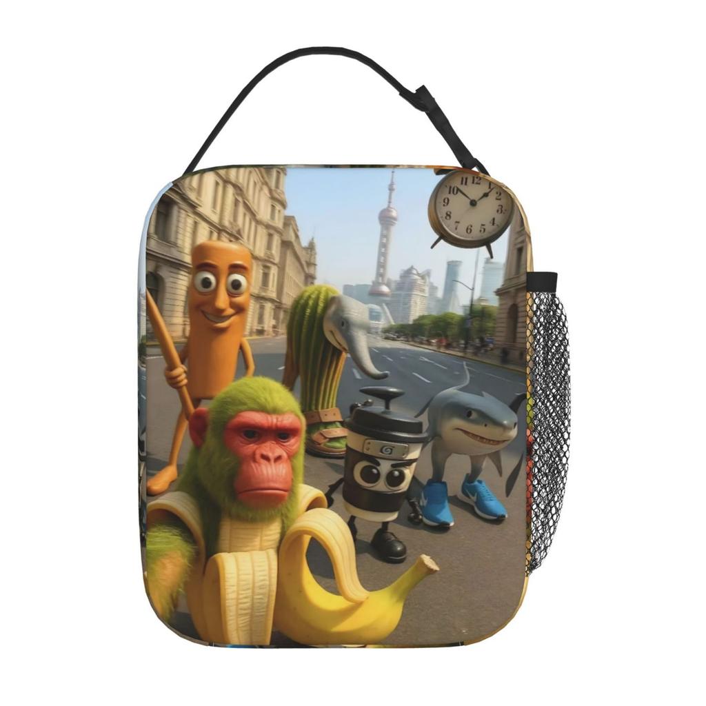 Overseas Shanhaijing Picnic Bag Unisex Student Outdoor Lunch Bag Suitable For School Trip Picnic