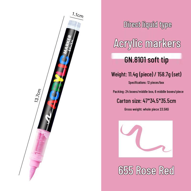 Guangna 8101 Liquid Acrylic Marker Pen, 120/240 Colors, Soft Tip for Student Art & DIY Graffiti