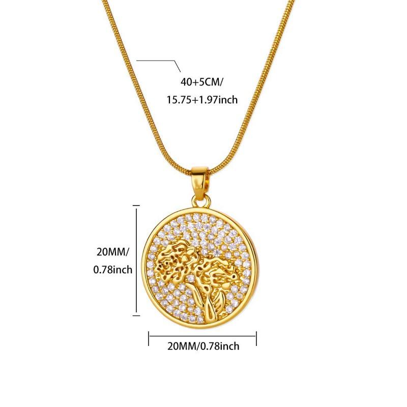 Design sense niche December flower pendant necklace hip hop European and American jewelry personality trend simple fashion advanced