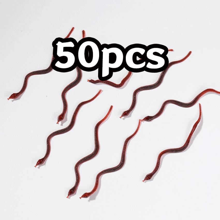 50Pcs Realistic Bugs Funny Toy Fake Cockroach Novelty Insects Halloween Prank Simulation Tricky Disgusting Scary Party Supplies