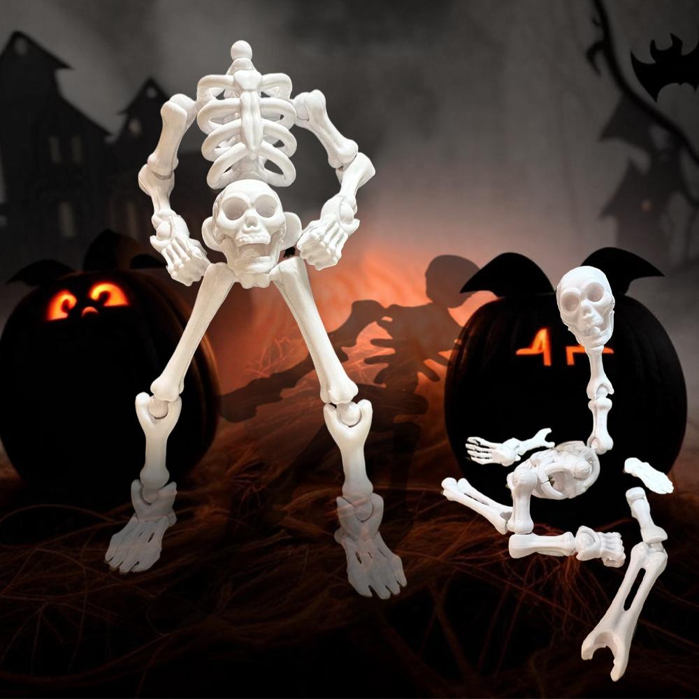 3D Skull Model Assembly Toy Joints Figure Multi-Articulable Skull And Bone Puppet Decoration Action Figures Gift Anime
