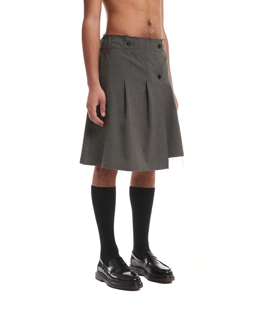 Trunk Project Gray Pleated Wrap Skirt