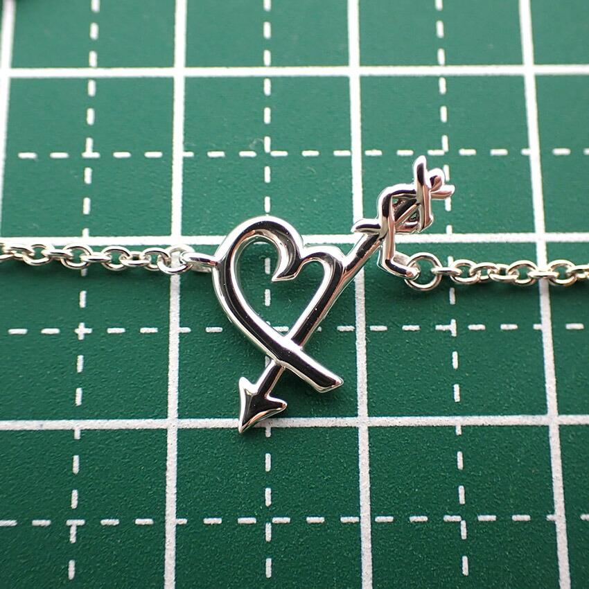 [Used] TIFFANY/Tiffany 925 Loving Heart & Arrow Bracelet/g497-22