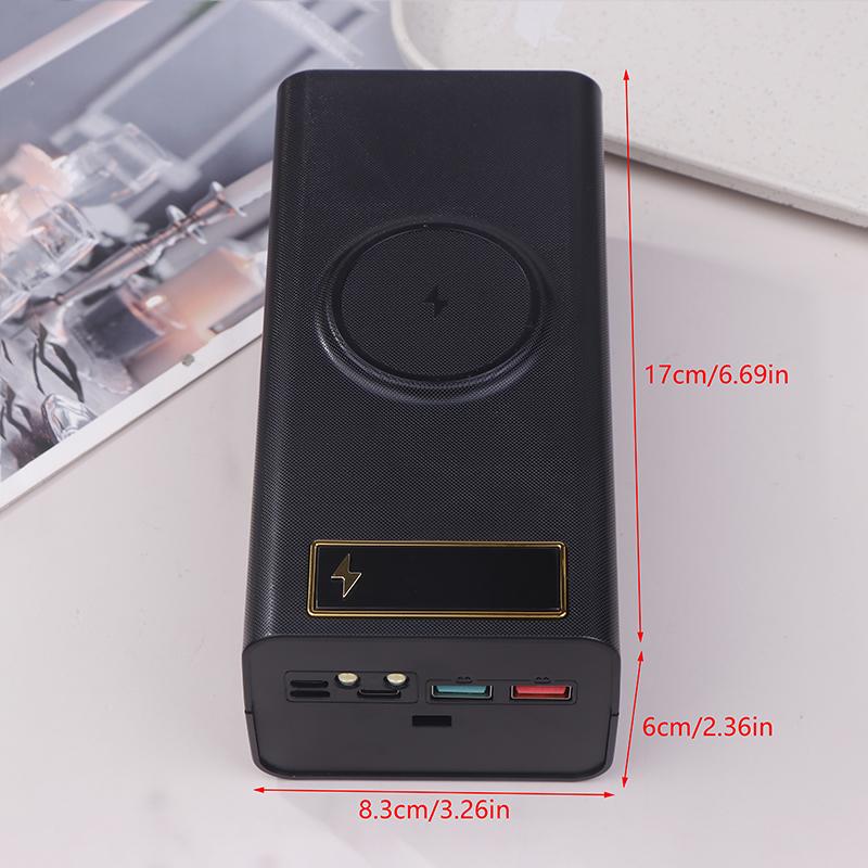 D21 21X18650 Battery Case Welding Free Power Bank Case Pd With Light 18650 Battery Charge Box Detachable Portable Diy Shell