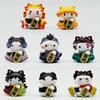 Demon Slayer Lucky Cat Anime Figure Blind Box Rengoku Tanjiro Inosuke Kawaii Cute Model Toy Desktop Car Ornaments Birthday Gift
