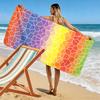 Rainbow Mosaic Beach Towel Beach Towel Quick-drying for Travel Outdoor Sports Jogging Beach and Swimming