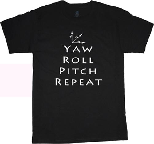 Yaw pitch roll quadcopter phantom drone aviation pilot heli t-shirt tee shirt XXXXL