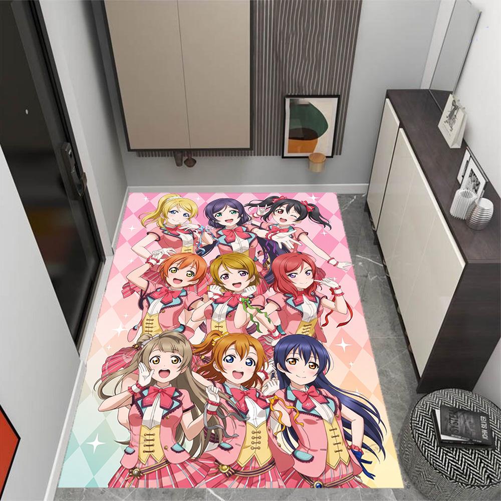 Girl Power Celebration Floor Mat Suitable for Outdoor Dining Room Kitchen Playrooms Anti-slip Rug Anime Office Decor Gift for Festivals