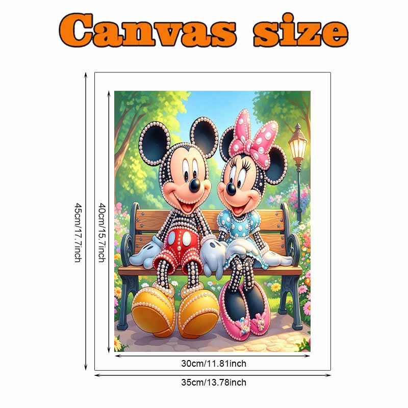 Disney Pearl Painting 5D Mickey Minnie Mouse Gemstone Art Diamond Painting Kit for Adults Beginners Gift Ideas Home Decor Wall Art Craft Supplies