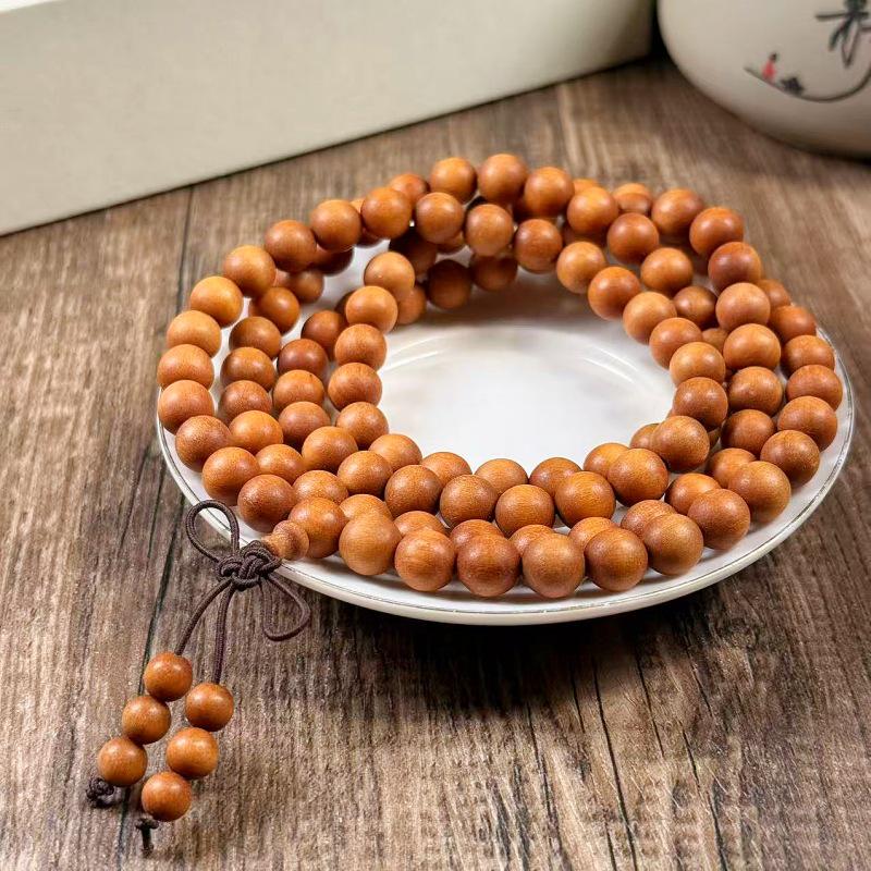 Indonesian Sinking Sandalwood 108 Beads Bracelet for Men & Women - Old Mountain Buddhist Prayer Hand String