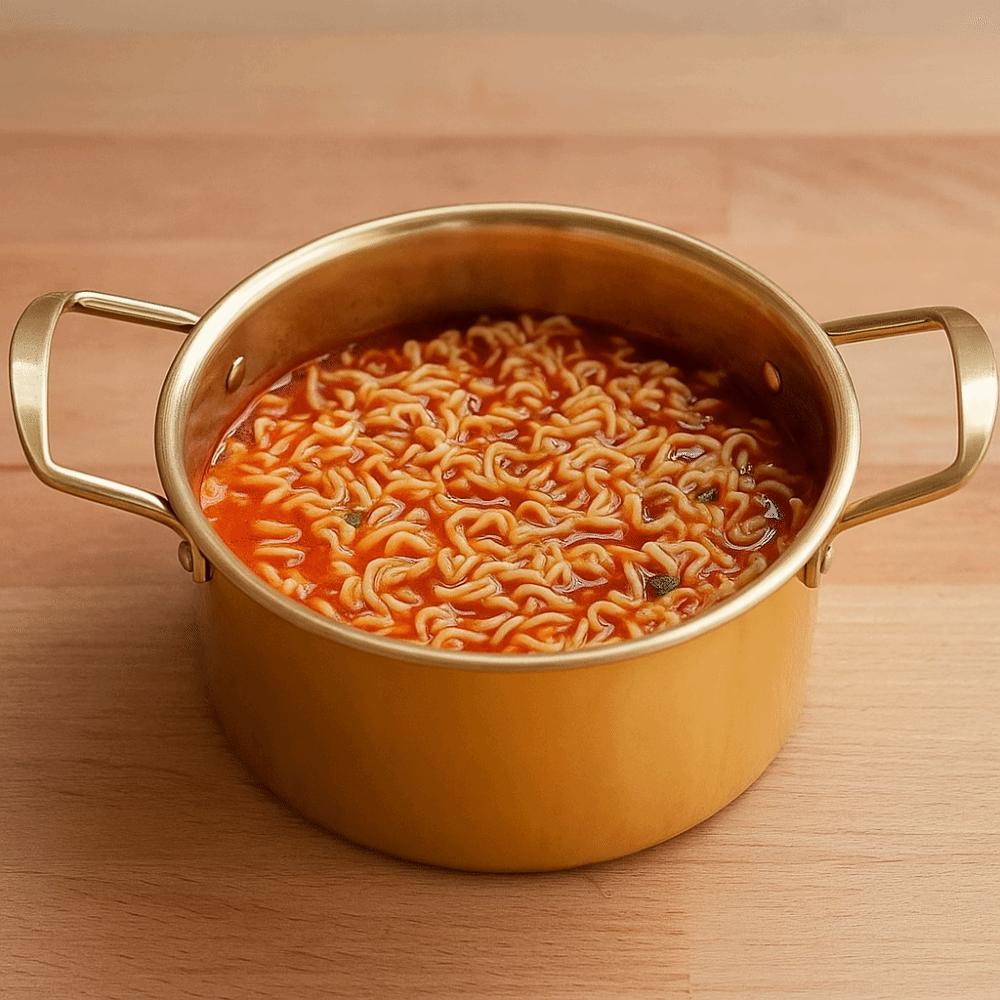 Vertiefter koreanischer Ramen-Topf Edelstahl Suppenkochtopf Küchenkochgeschirr Schmortopf Hotpot