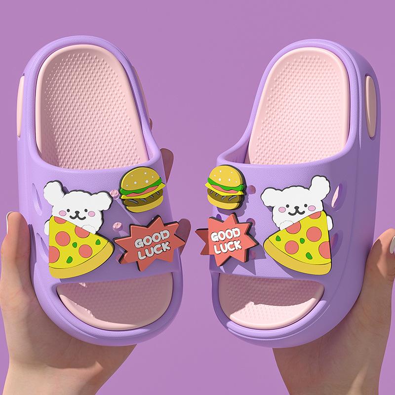 

Children s cool slippers girls summer cartoon cute non-slip indoor boys soft bottom slippers baby 34-35 yards [Inner Length 21CM]