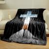 Cross Shape Seaside Sky Blanket  Printed Blanket for Living Room Bed Couch lunch break Soft Cozy Blanket for Friend's festival Gift
