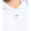 Gymshark Lifting Club Hoodie White Artificial Teal A1c8c Wc65