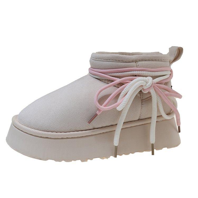 

Северо-восточные зимние ботинки короткие ботинки 2024 года, новые зимние бархатные кожаные ботинки с толстой подошвой, водонепроницаемые и нескользящие хлопковые ботинки маленькие короткие ботинки 40/41