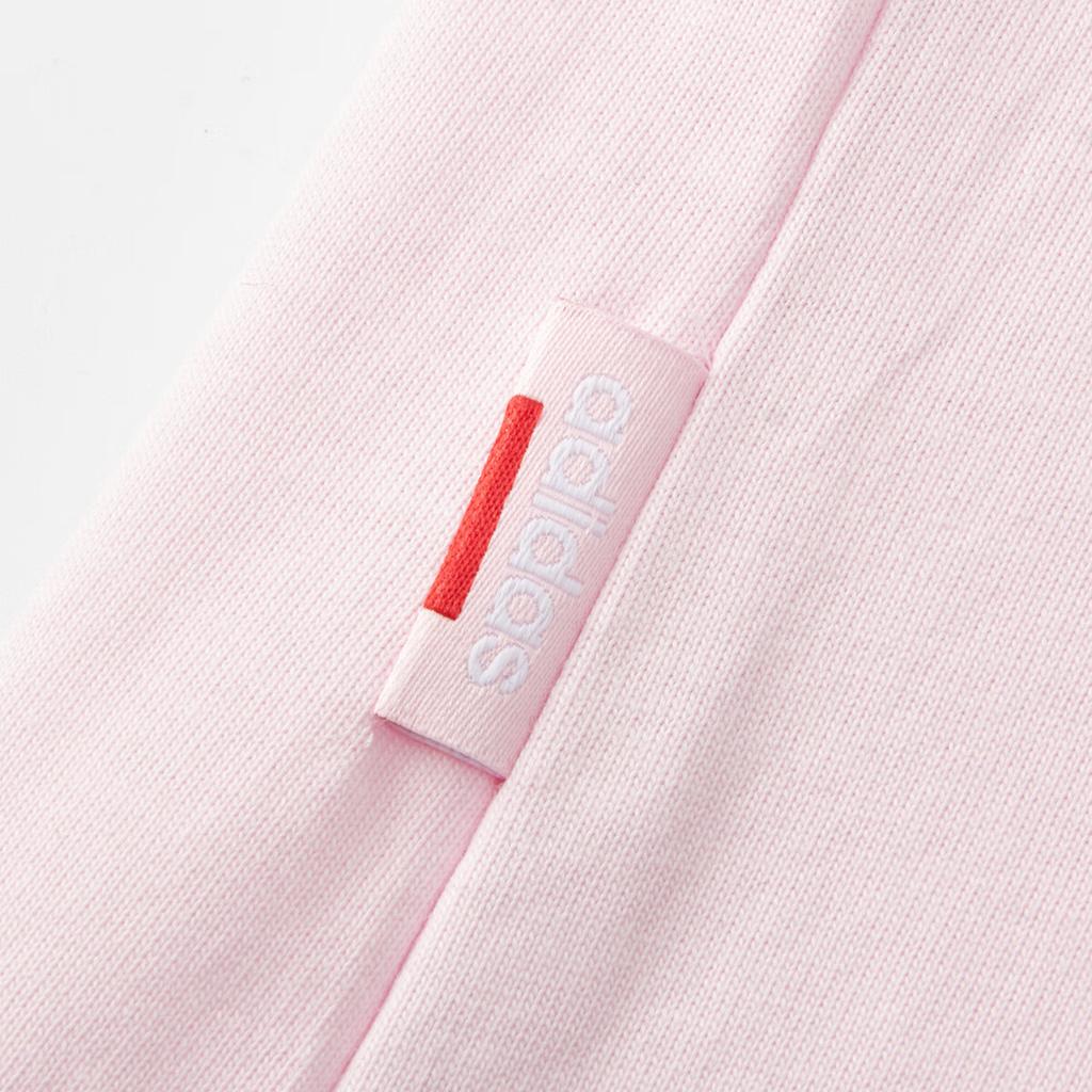 Adidas Solid Color Round Neck Casual Loose Fit Short Sleeve T-Shirt Women Tops Pink JE3573