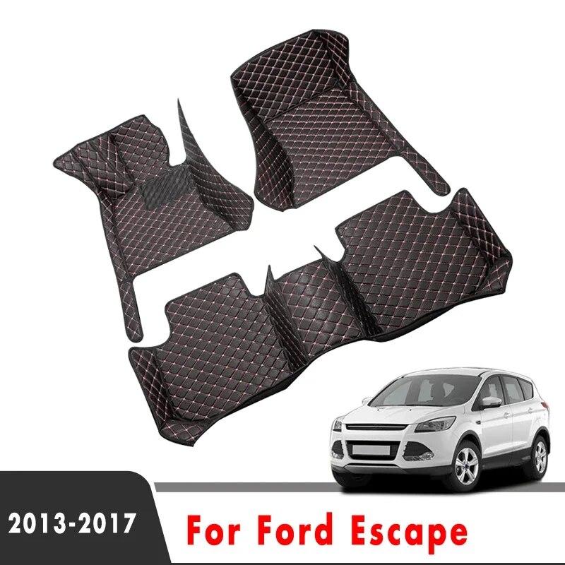 

Ковры автомобильные коврики для Ford Escape 2018 2017 2016 2015 2014 2013 автомобильные аксессуары для интерьера Стайлинг водонепроницаемые кожаные коврики