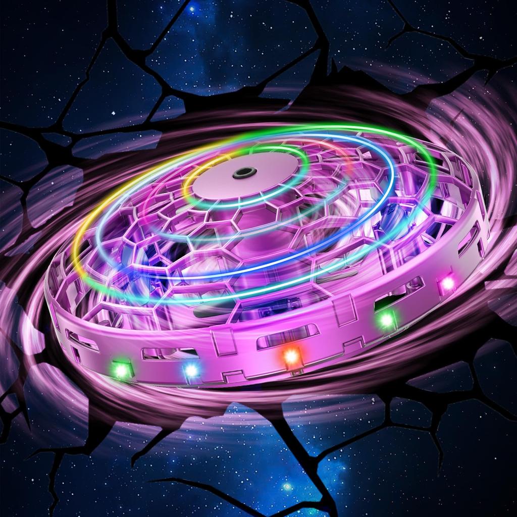 Flying Ball UFO Toy, Gesture Control, LED Light, Automatic Obstacle Avoidance, 360° Rotation, for Kids, Made In Japan, Birthday Gift, Student Gift,