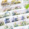 Kigofora Collage Large 120 Long Flower Flake Translucent and Cloudscape Collage Flower and DIY Design Planner and Birthday Decorate IC and Bikes