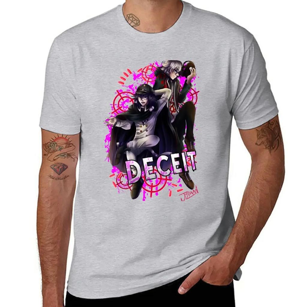 Deceit Danganronpa T-Shirt Summer Tops Customs Clothes for Men