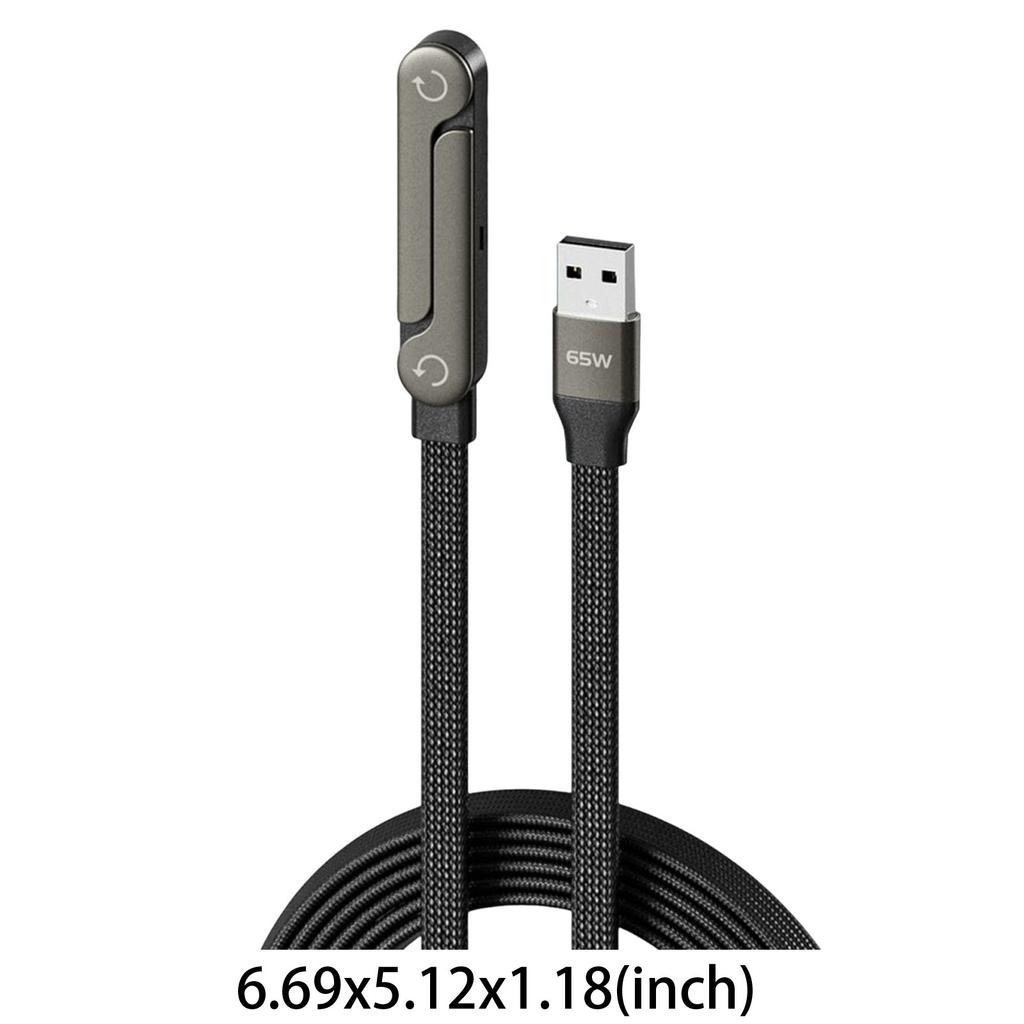 240 Вт/65 Вт Невидимий тримач Зарядний кабель Швидкісний шнур з обплетенням з вбудованою підставкою для телефону для iPhone 17