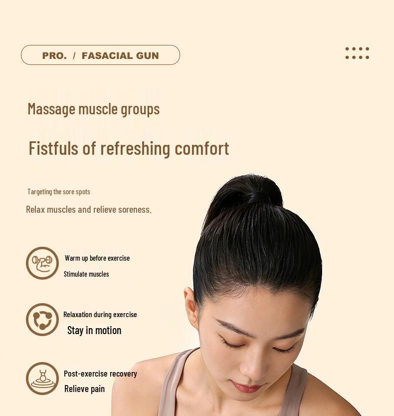 Handheld Angled Fascia Gun: Full Body Electric Massager for Waist, Back, Shoulder, and Neck.