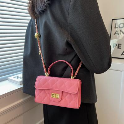 Tragbare kleine Tasche Damen Sommer neue Mode Diamant-Ketten-Tasche vielseitige Umhängetasche Schulter kleine quadratische Tasche