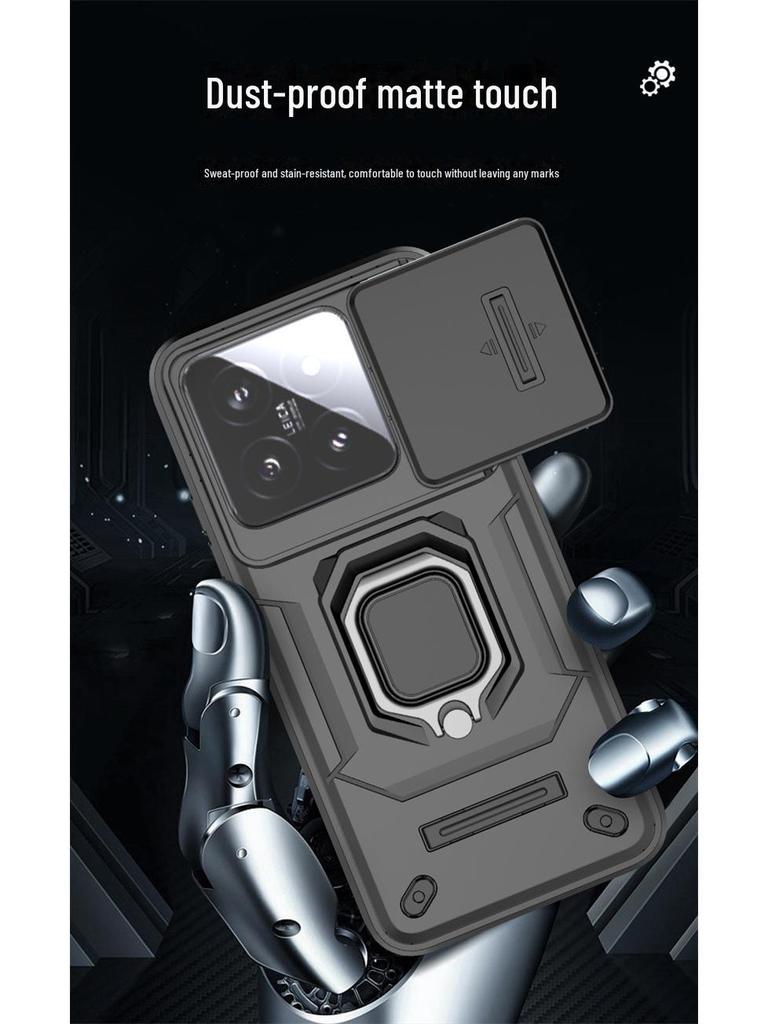Xiaomi 14 Series Anti-Fall Lens Protection Case with Push Window
