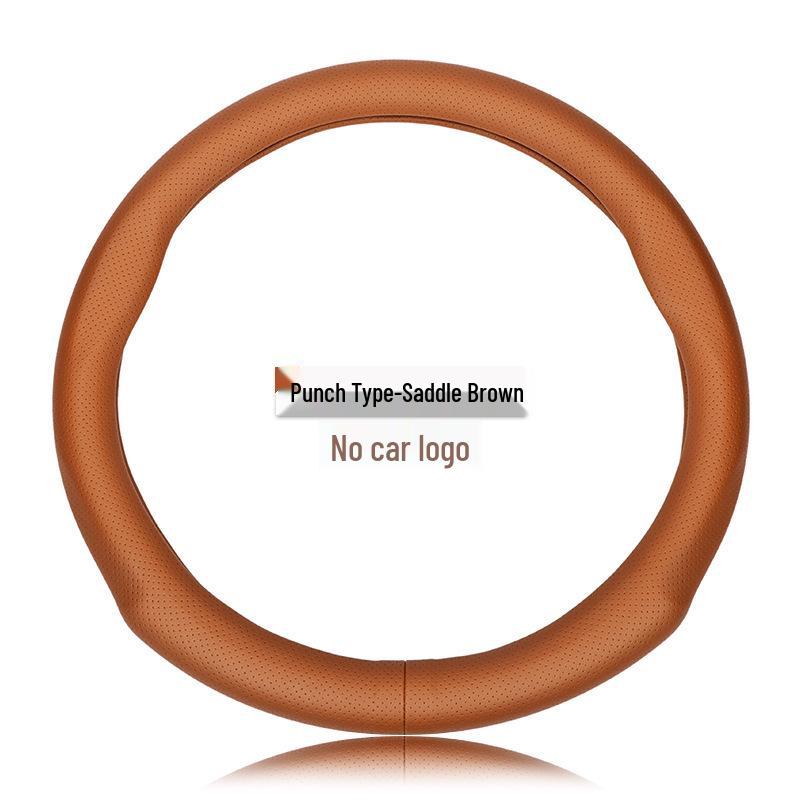 Genuine Leather Luxgen Steering Wheel Cover - Universal Fit for U6, Big 7, S5, U5, 7MPV, Na 5, Rui 3 Models