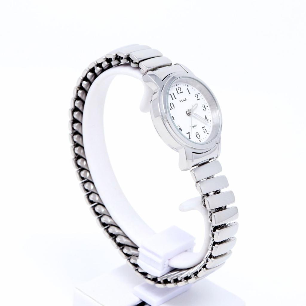 Seiko Watch Alba Watch Quartz Stainless Steel Reinforced Waterproof for Daily Life Analog SEIKO ALBA Women's (5 ATM) (AEGK441 (Dial White, Case