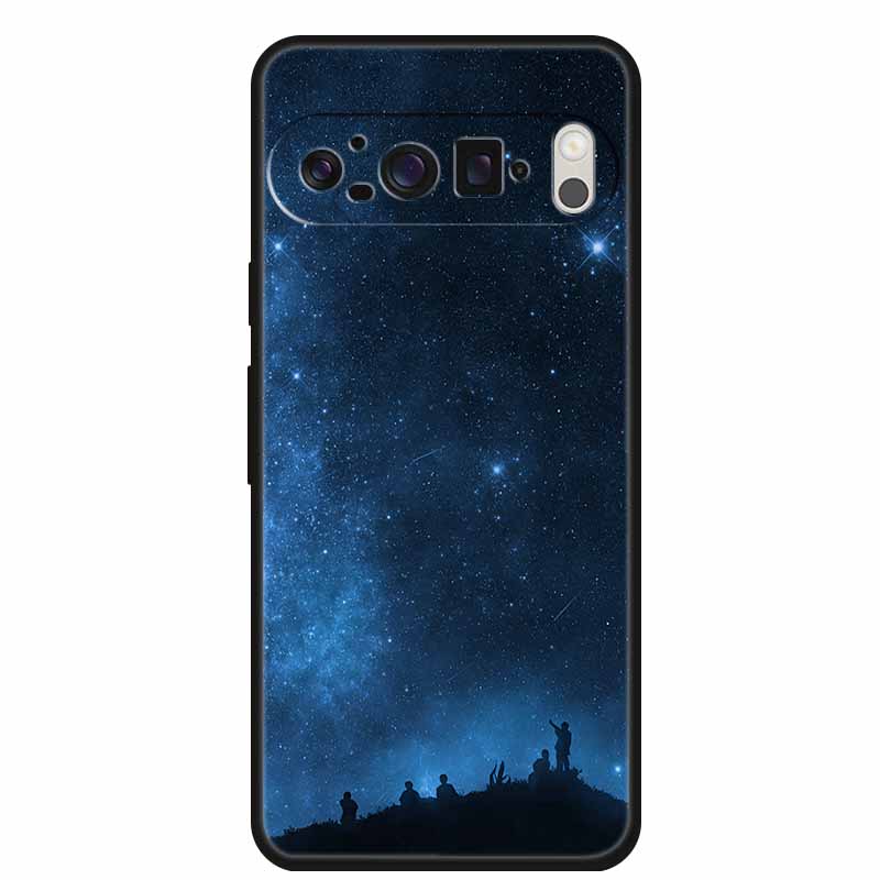 For Google Pixel 10 Pro XL 5G Case Lovely Cat TPU Black Soft Silicone Back Cover Flowers Shockproof Bumper Coque 6.8" Phone Case