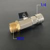 High Pressure Washer Ball Valve Kit 1/4" Quick Connector and M22 14mm for Power Washer Hose Switch On/off