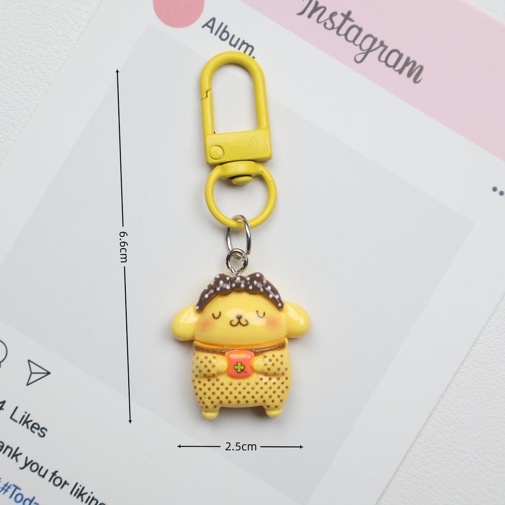 Cute Cartoon Resin Keychain: Sweet & Versatile Backpack accessory
