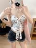 #Summer new sweet and spicy style kt printed sling vest, nun one-piece chest pad versatile top