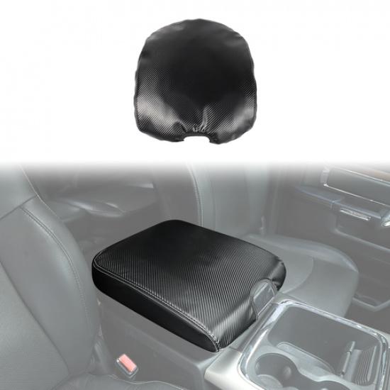

For 2010-2017 Dodge RAM 1500 Carbon Fiber Inner Armrest Box PU Leather Pad Cover