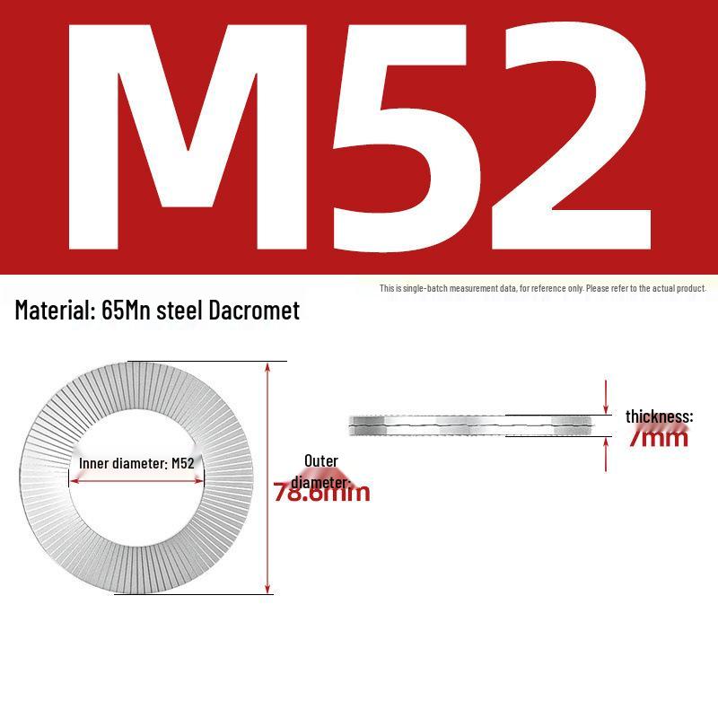 DIN25201 304 Stainless Steel Self-Locking Double Stack Washer, 65Mn Manganese Anti-Loosening, Double-Sided Tooth Layer.
